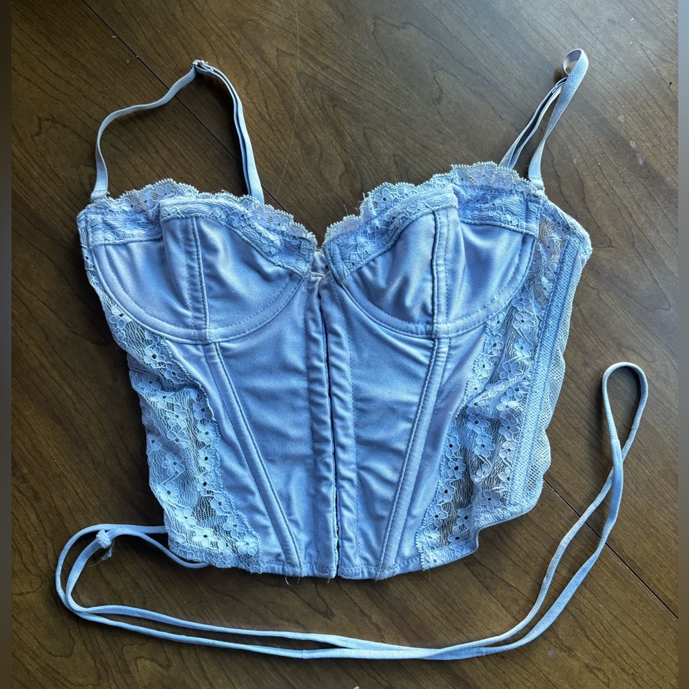 Urban Outfitter Out From Under Daisy Mesh Corset - Lilac/Purple